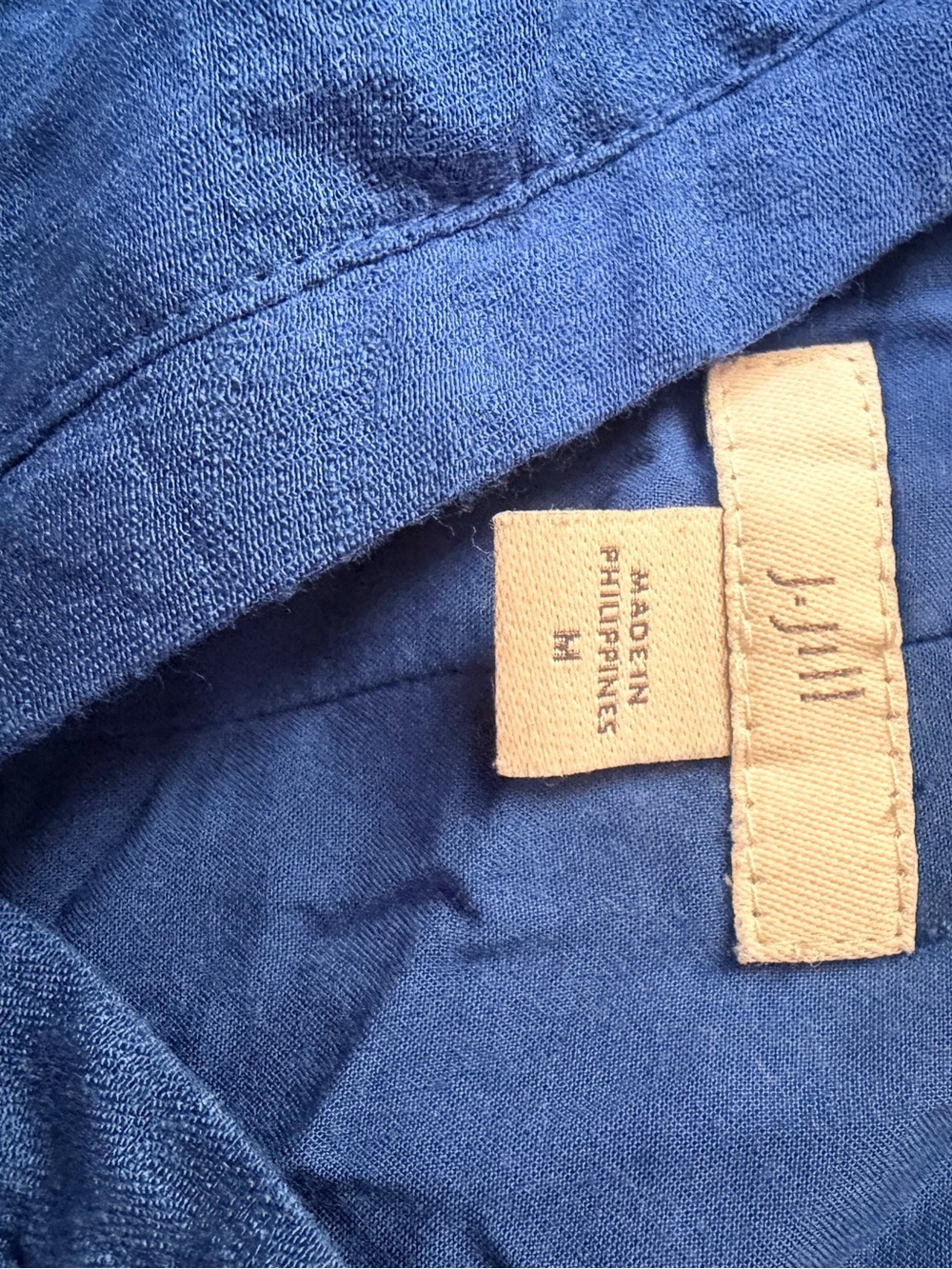 J. Jill Deep Blue Tiered Button-Front Maxi Dress - Picture 3 of 5